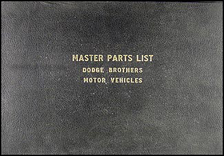 1914-1927 Dodge Original Parts Book