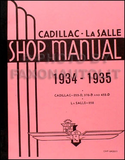1934-1935 Cadillac & LaSalle Shop Manual Reprint