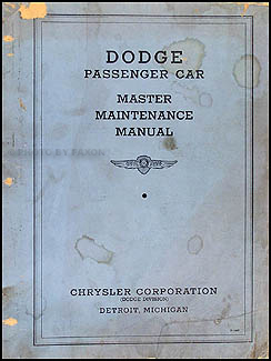 1934-1936 Dodge Car Shop Manual Original 