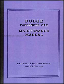 1934-1936 Dodge Car Shop Manual Reprint