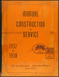 1937-1938 LaSalle & Cadillac Body Manual Original