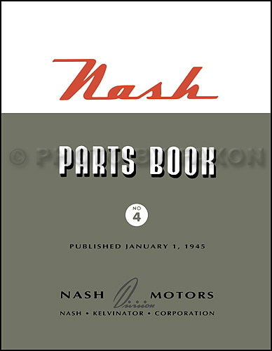 1937-1942 Nash Parts Book Reprint - all models
