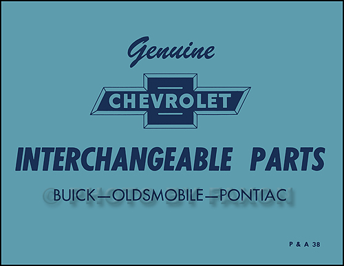 19371949 Chevrolet GM Parts Interchange Book Reprint
