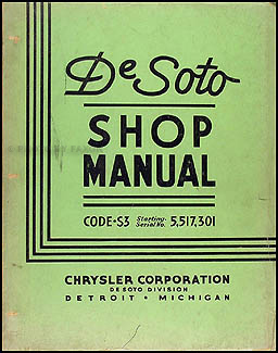 1937 De Soto Shop Manual Original 