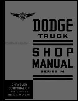 1937 Dodge Pickup and Truck Shop Manual Reprint