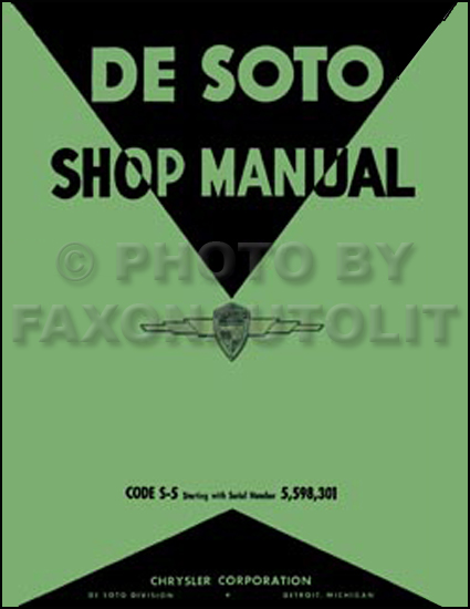 1938 De Soto Shop Manual Reprint 