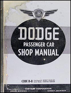 1938 Dodge Car Shop Manual Original 