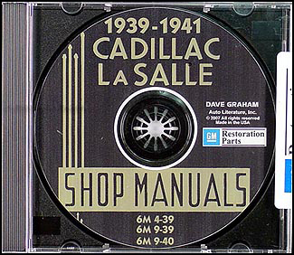 1939-1941 Cadillac & LaSalle CD-ROM Shop Manual 