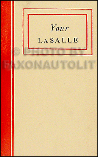 1939 Cadillac La Salle Reprint Owner's Manual