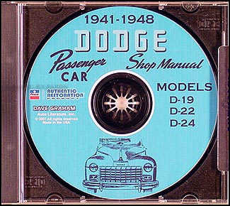 1941-1948 Dodge Car CD-ROM Shop Manual 