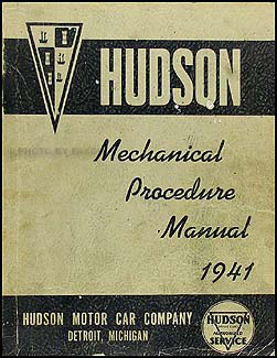 1941 Hudson Shop Manual Original 