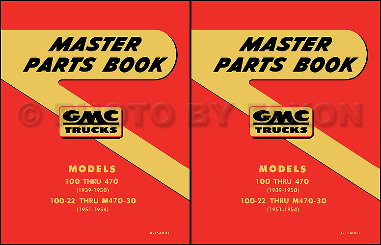 19421954 GMC 100470 Parts Book Reprint 2 Volume Set
