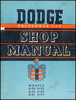 1949-1952 Dodge Car Shop Manual Original 