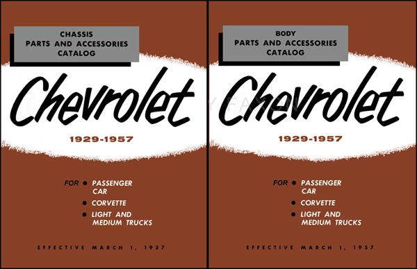 Chevy Master Parts Catalog 1955 1956 1957 Chevrolet Car Truck Corvette Part Book