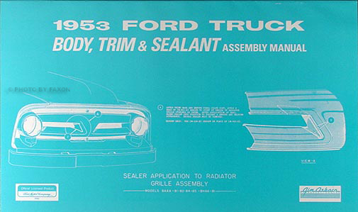 1951 ford pickup rebuild assembly manual