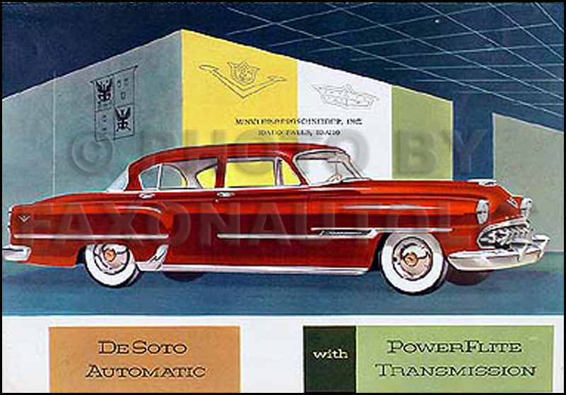 1954 DeSoto Original Color Sales Brochure 54