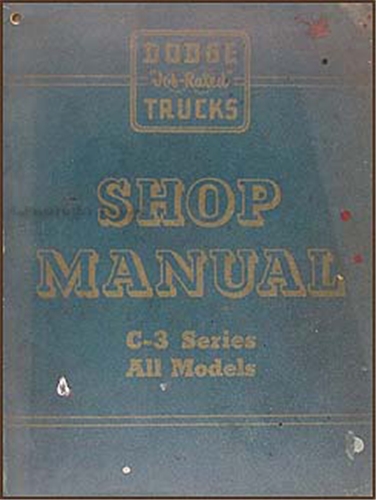 1955-1956 Dodge C-3 Truck Shop Manual Original Supplement