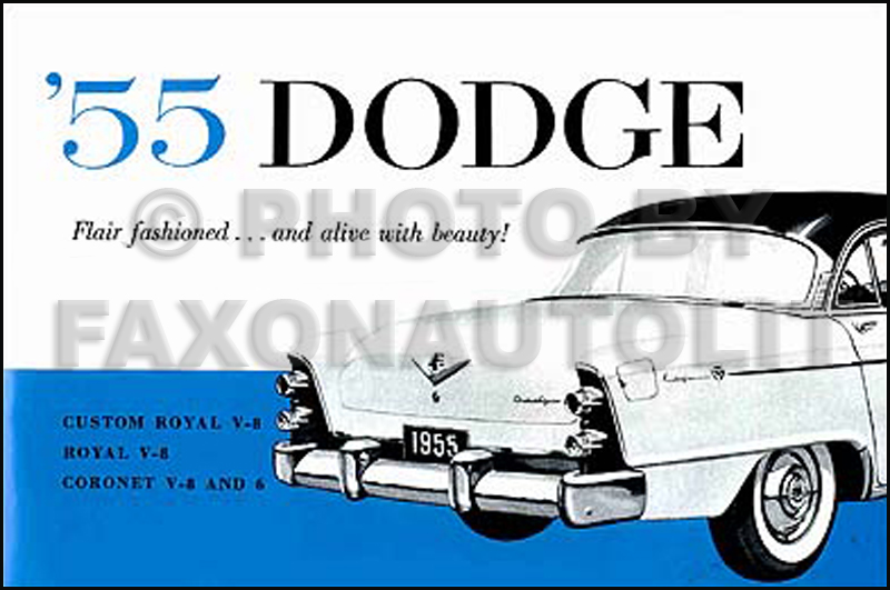 1955 Dodge Car Reprint Owner's Manual