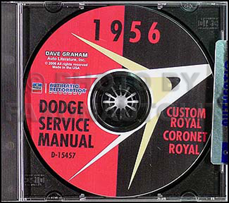 1956 Dodge Car CD-ROM Shop Manual 