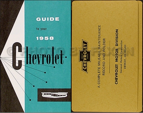 1958 chevrolet passenger car shop manual