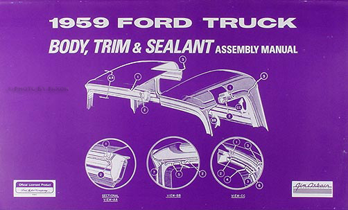 1959 Ford Pickup and Panel Truck Body Trim Sealant Assembly Manual