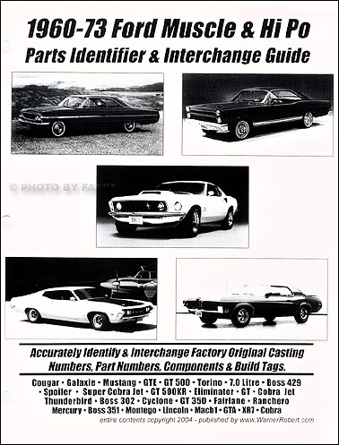 Muscle  Parts on 1960 1973 Ford Muscle Car Parts Identification   Casting Numbers Book