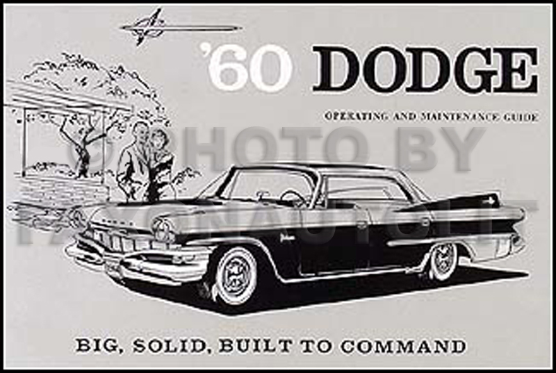1960 Dodge Matador & Polara Reprint Owner's Manual 60