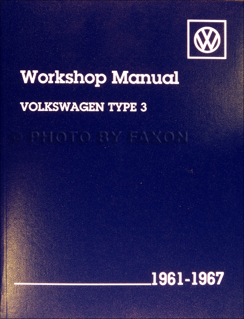 19611967 VW Type 3 Repair Shop Manual Reprint Karmann Ghia Notchback 
