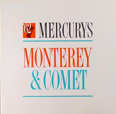1962 Mercury Monterey Comet Color Sales Catalog Original