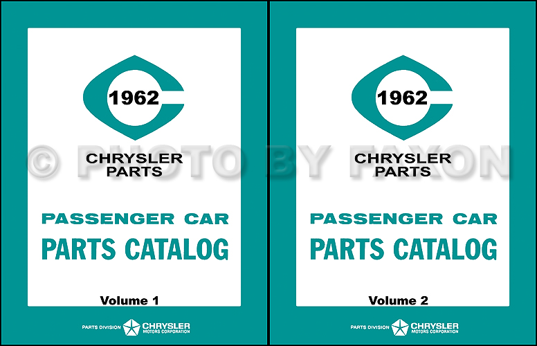 1962 MoPar Parts Book Reprint 2 Volume Set