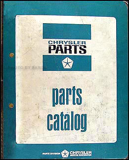 1970-1971 Dodge, Plymouth, Chrysler Parts Book Original 