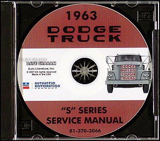 1963 Dodge Truck CD-ROM Shop Manual 