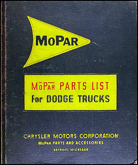 1963 Dodge Pickup and Truck Parts Book Original 