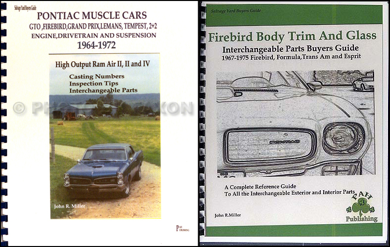 19671972 Pontiac Firebird Trans Am Interchange Manuals Set of 2