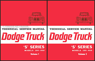 1964 Dodge 100-600 Pickup & Truck Repair Manual Reprint Set