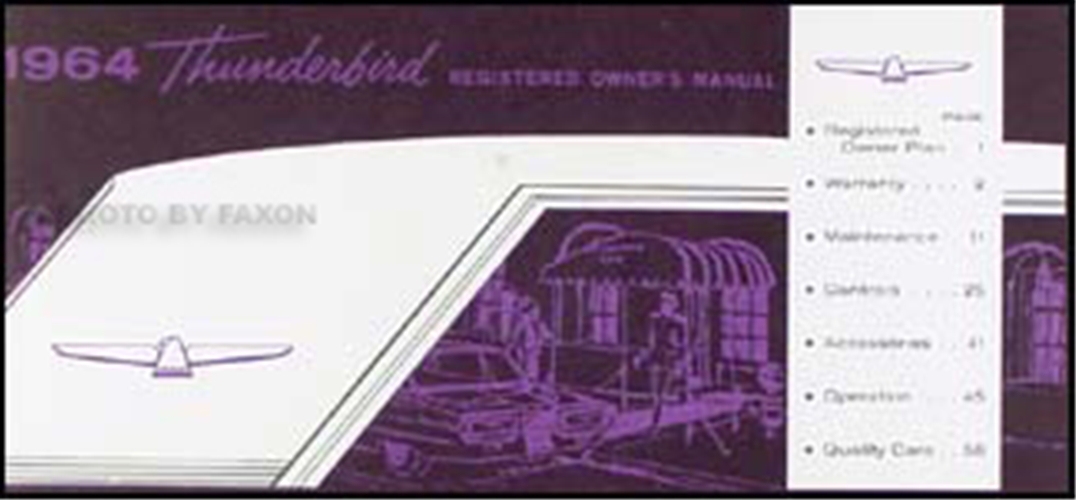 1964 thunderbird owners manual