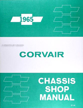 1965 Chevrolet Corvair car Repair Shop Manual Reprint Chevrolet