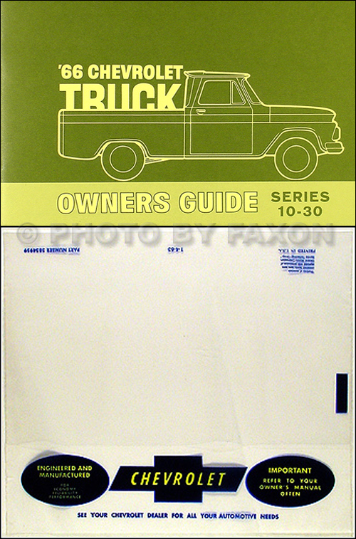 1966 Chevrolet Pickup Truck Wiring Diagram Manual Reprint