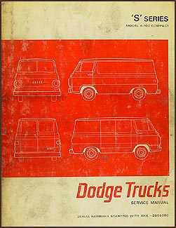 1966-1967 Dodge A-100 Repair Manual Original Van, Sportsman, etc.