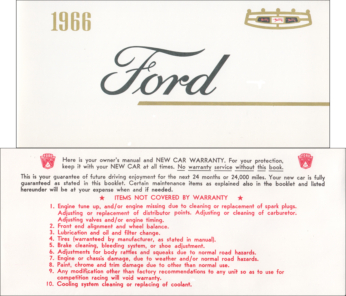 1966 Ford Galaxie U0026 Ltd Wiring Diagram Manual Reprint