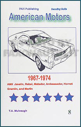 1967-1974 AMC Cars Numbers Decoder