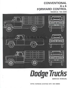1967 Dodge Pickup Truck Shop Manual Reprint 2 Volume Set 100-800 