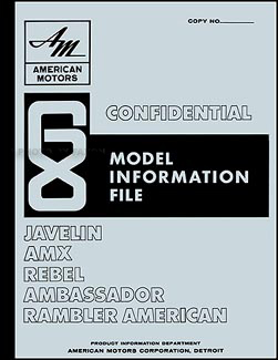1968 AMC Model Information File Reprint