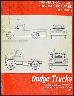 1968 Dodge Truck Repair Manual Original Supplement 
