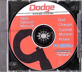 1969 Dodge CD Shop Manual for Charger/Dart/Polara/Monaco/Coronet 69