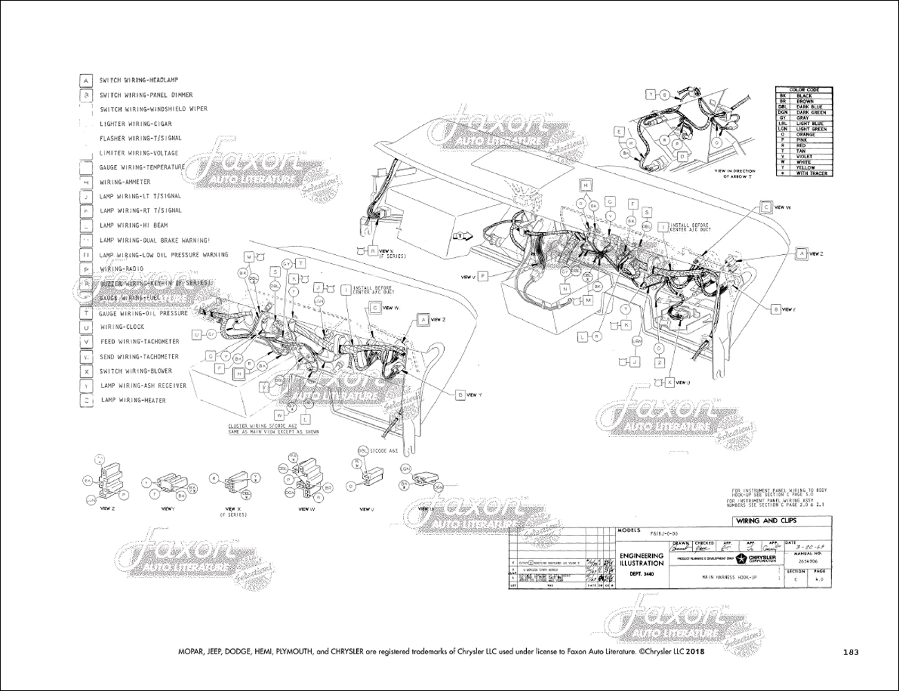 19701971 Dodge Challenger Electrical and Body Assembly Manual Reprint