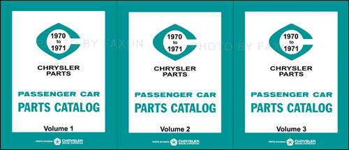 1970-1971 Dodge, Plymouth, Chrysler Parts Book Reprint