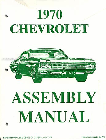 1970 Chevy Assembly Manual Reprint Impala SS Biscayne Caprice Bel Air