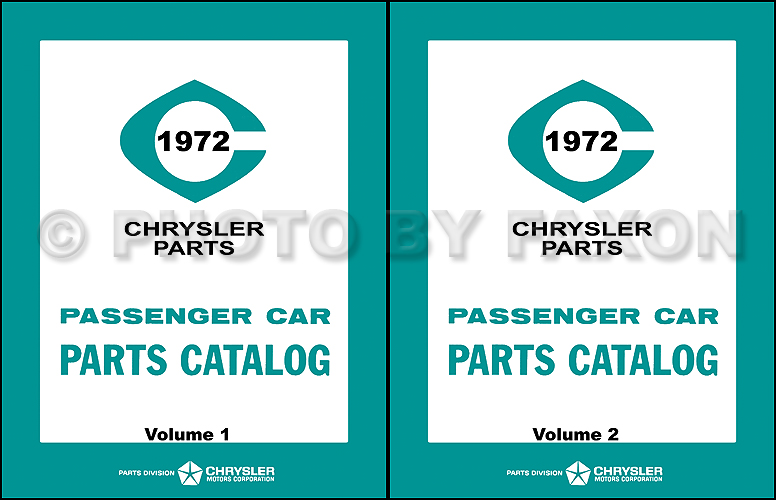 1972 MoPar Parts Book Reprint 2 Volume Set
