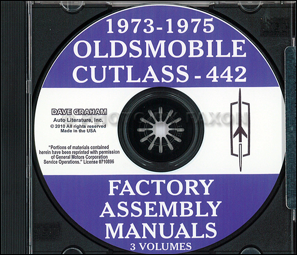 19731975 Oldsmobile Cutlass 442 Assembly Manual on CD